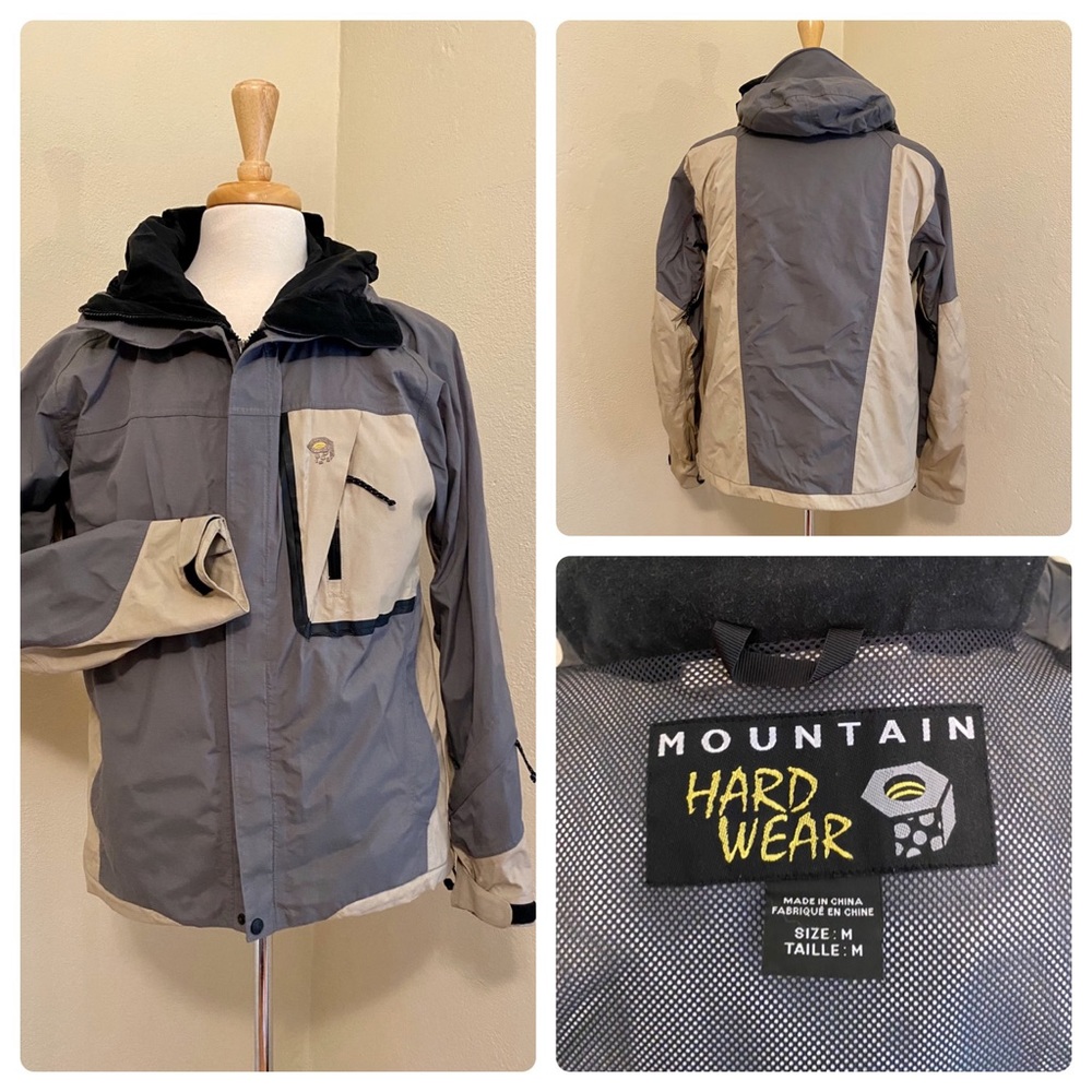 MOUNTAIN HARDWEAR Gray Tan Men's Ski Shell Parka M